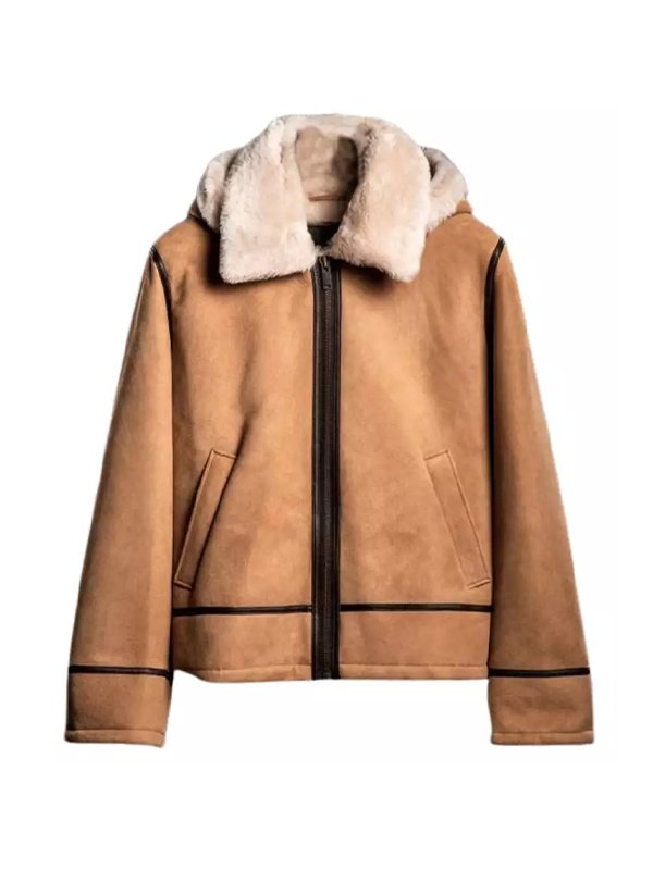B3 Fur Aviator Shearling Sheepskin Bomber Jacket