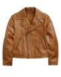 Brown Moto Biker Leather Jacket