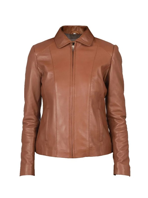 Colette Brown Leather Jacket