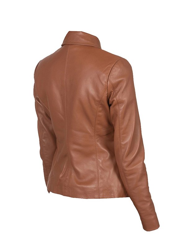 Colette Brown Leather Jacket - Image 2