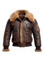 Men Aviator Fur Shearling Bomber Leather Jacket
