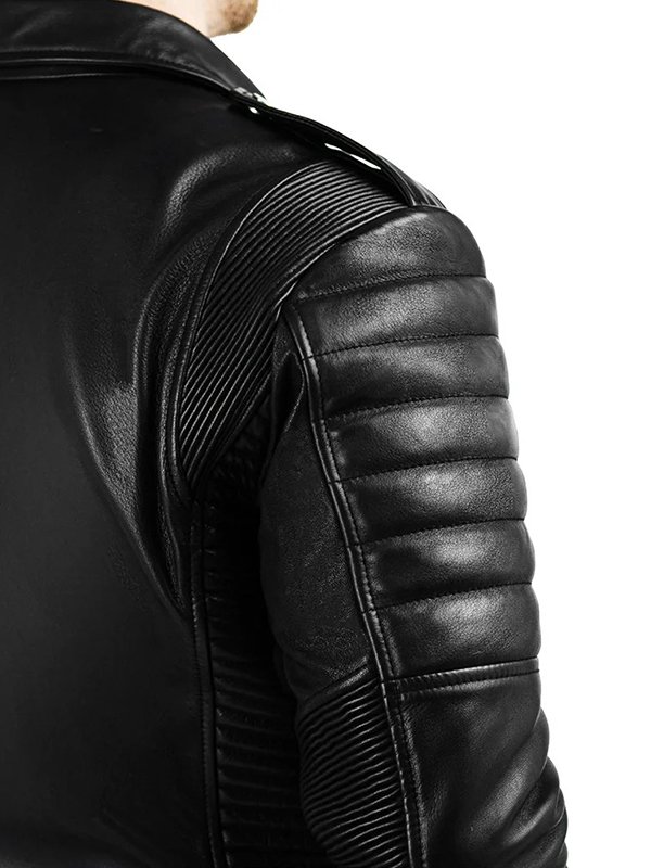 Mens Vintage Premium Black Biker Leather Jacket