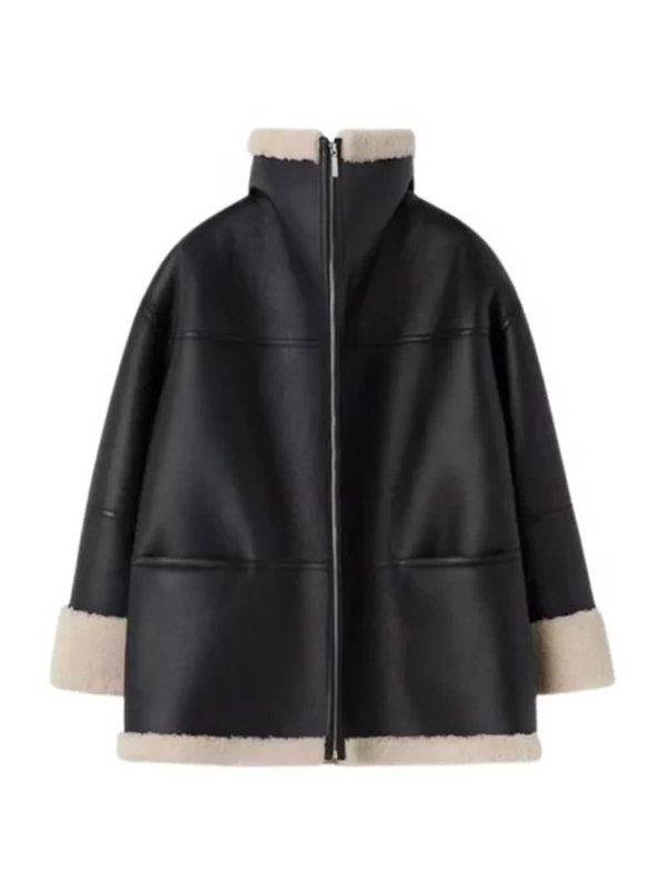 Women B3 RAF Aviator Sheepskin Leather Jacket - Image 2